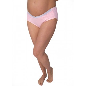 Трусы под живот с кружевом для беременных Розовые